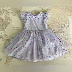 Pippa & Julie Foil Dotted Tulle Dress Size 4